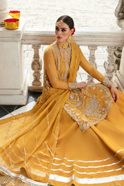 New Mustard Heavily Embellished Pakistani Wedding Dress Kameez Sharara 2023