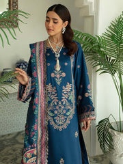 New Navy Blue Embroidered Pakistani Salwar kameez Dupatta Salwar Suit