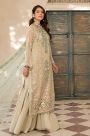 New OFF White Embroidered Pakistani Salwar Kameez Dupatta Party Dress 2023