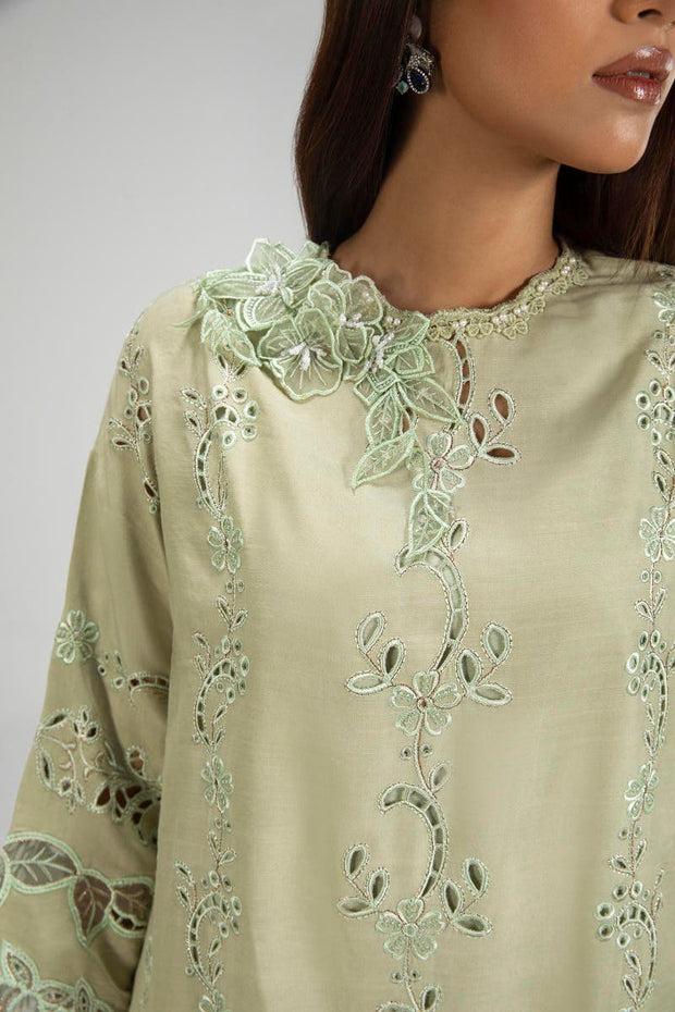 New Olive Green Straight shirt Style Luxury Pret Pakistani Salwar Suit