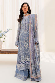 New Pakistani Kameez Sharara Heavily Embroidered Grey Wedding Dress 2023