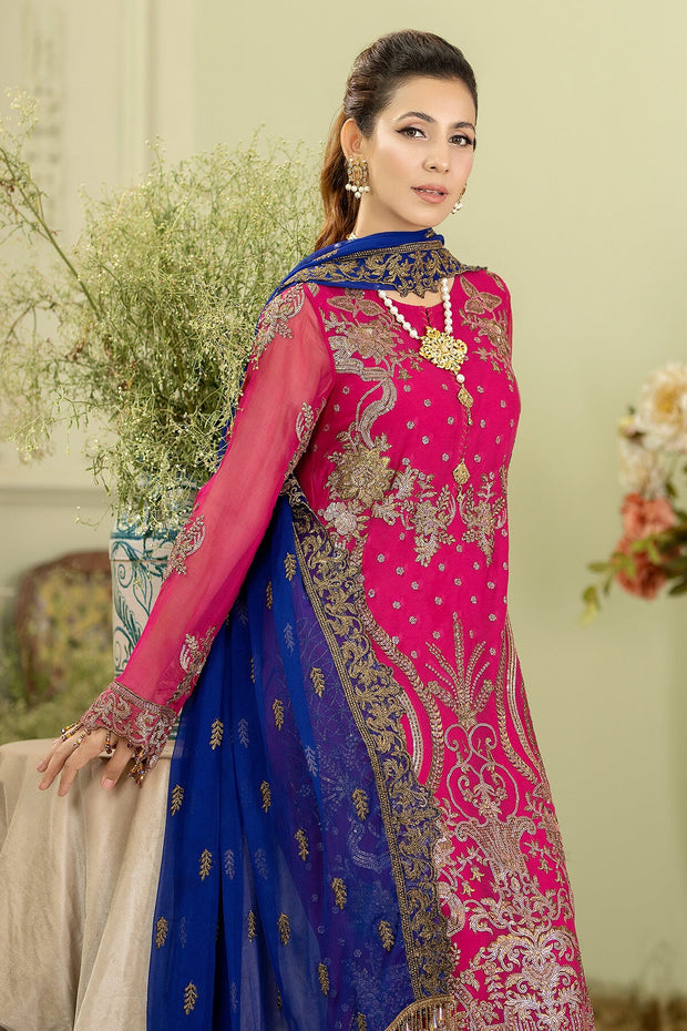 New Pakistani Salwar Kameez Heavily Embroidered Shocking Pink Salwar Suit 2023