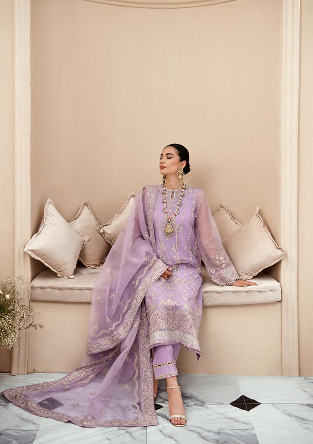 New Pakistani Salwar Suit Dupatta Embroidered Lilac Salwar Kameez