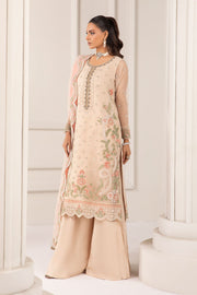 New Peach Embroidered Maria B Luxury Formal Pakistani Party Dress 2024