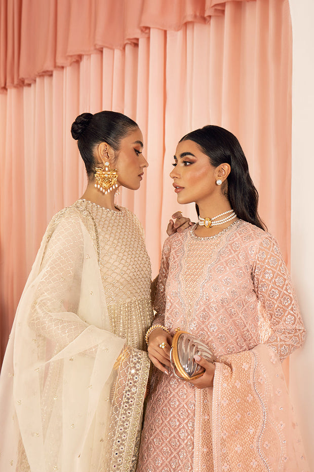 New Pink Heavily Embellished Pakistani Kameez Sharara Dupatta Party Wear 2023
