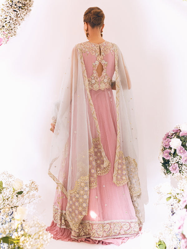 New Pink Heavily Embellished Pakistani Wedding Dress Pishwas Frock 2023