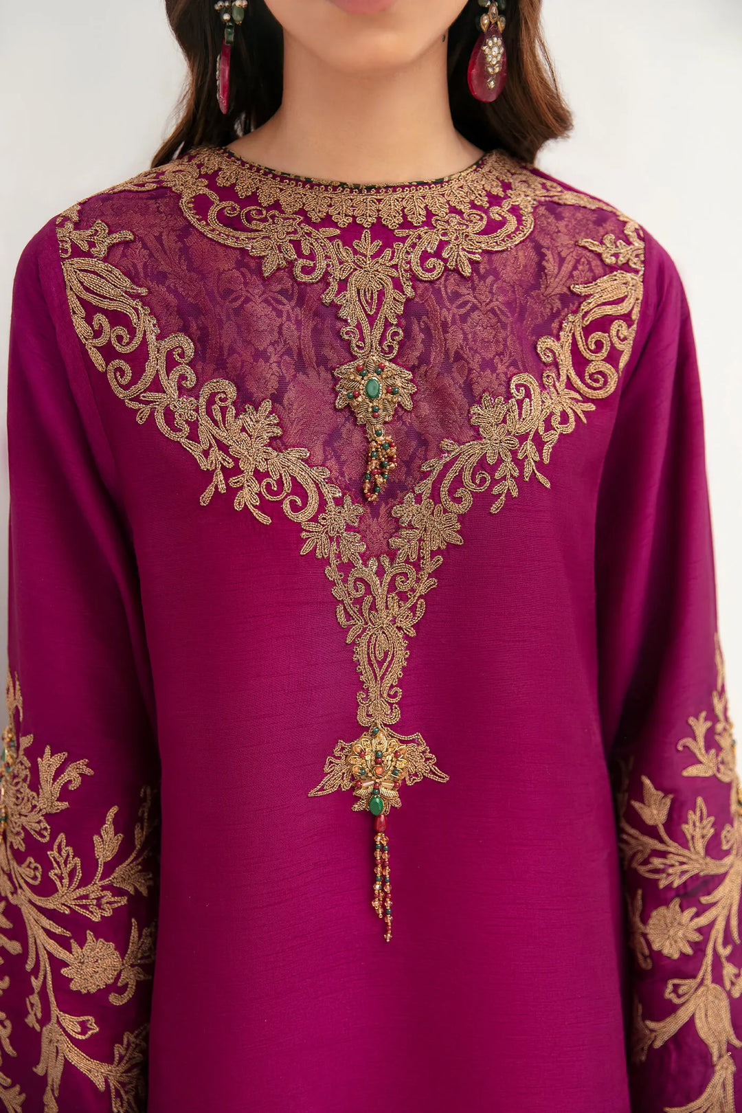 New Plum Embroidered Salwar Suit Luxury Pakistani Salwar Kameez Dupatta 2023