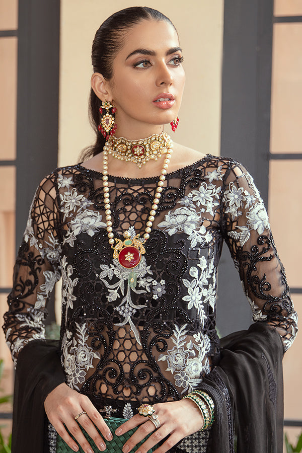 New Premium Black Embroidered Pakistani Salwar Kameez Dupatta Salwar Suit
