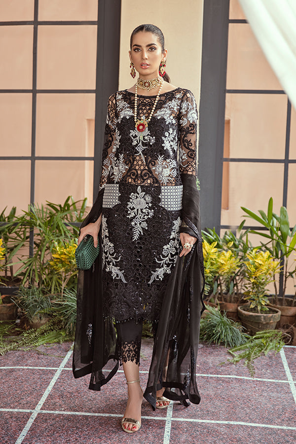New Premium Black Embroidered Pakistani Salwar Kameez Dupatta Salwar Suit 2023