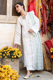 New Premium Off White Pakistani Salwar Suit with Embroidered Kameez