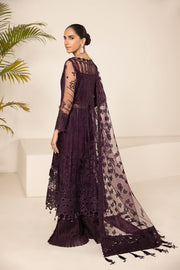 New Purple Net Embroidered Pakistani Salwar Kameez Dupatta Suit