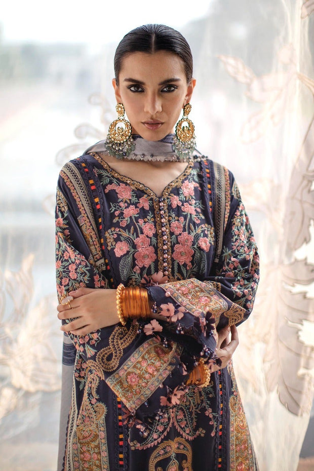 New Royal Blue Heavily Embellished Pakistani Kameez Salwar Suit Dupatta 2023