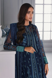 New Royal Blue Heavily Embroidered Pakistani Salwar Kameez with Dupatta