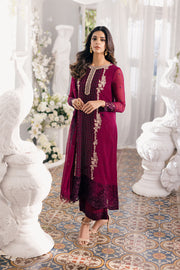 New Royal Burgundy Shade Embroidered Pakistani Salwar Kameez