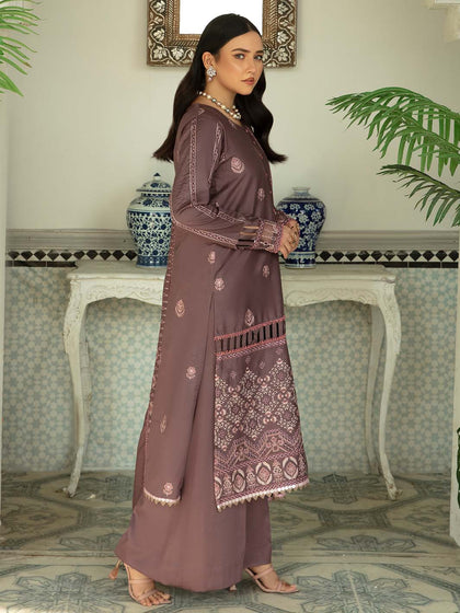 New Royal Violet Embroidered Pakistani Salwar Kameez Dupatta Salwar Suit