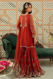 New Rust Maroon Pakistani Wedding Dress in Kameez Gharara Style 2023