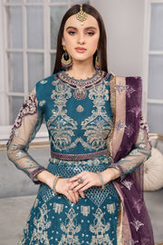 New Sea Green Heavily Embellished Pakistani Maxi Style Wedding Dress 2023