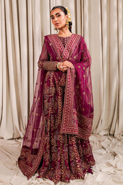 New Shocking Pink Heavily Embellished Pakistani Pishwas Wedding Dress 2023