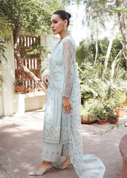 New Sky Blue Embroidered Pakistani Salwar Kameez Dupatta Salwar Suit