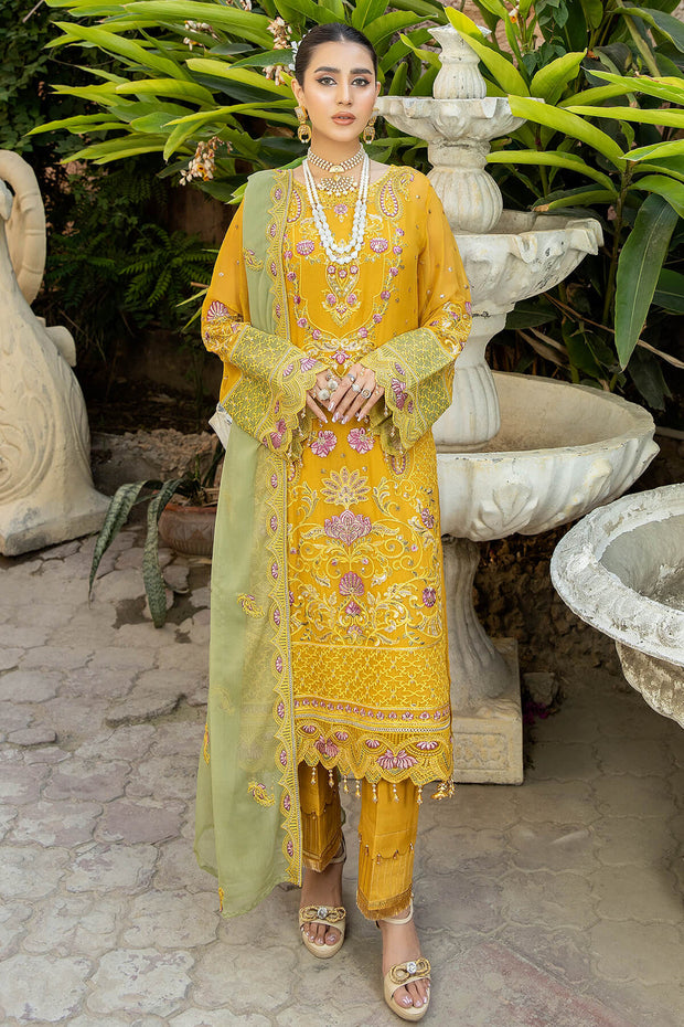 New Sunflower Yellow Embroidered Pakistani Salwar Kameez Dupatta Salwar Suit 2023