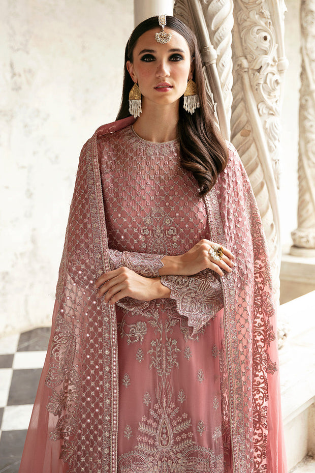New Tea Pink Heavily Embellished Pakistan Wedding Dress Kameez Sharara 2023