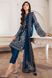 New Teal Blue Heavily Embroidered Pakistani Salwar Kameez Party Wear