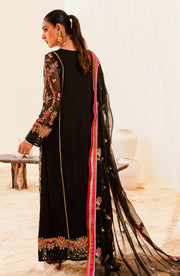 Traditional Black Embroidered Pakistani Salwar Kameez Dupatta Suit