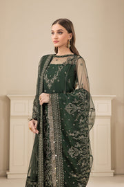 New Traditional Bottle Green Heavily Embroidered Pakistani Salwar Kameez 2023