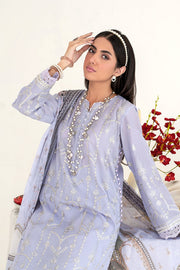 New Traditional Lilac Embroidered Pakistani Salwar Kameez Dupatta