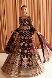 New Traditional Pakistani Wedding Dress Pishwas Style in Rust Brown Color 2023
