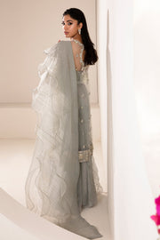 Turquoise Embroidered Pakistani Wedding Dress in Gahrara Kameez Style