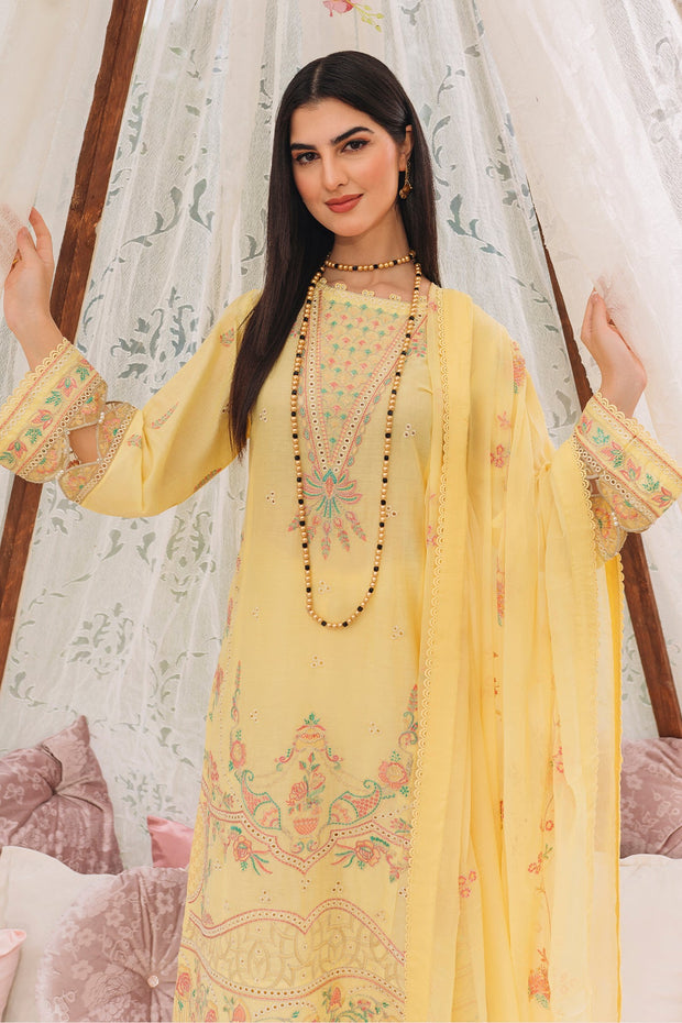 New Yellow Embroidered Pakistani Salwar Kameez with Dupatta Salwar Suit