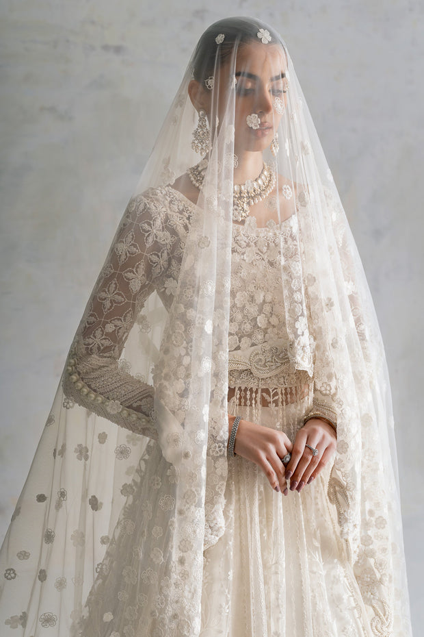 Nikkah Dress in Pishwas Frock and White Lehenga Style Online
