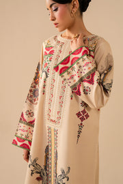 Cream Lawn Embroidered Shirt And Trouser Pakistani Party Dress