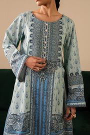 Light Blue Embroidered Lawn Pakistani Designer Dress