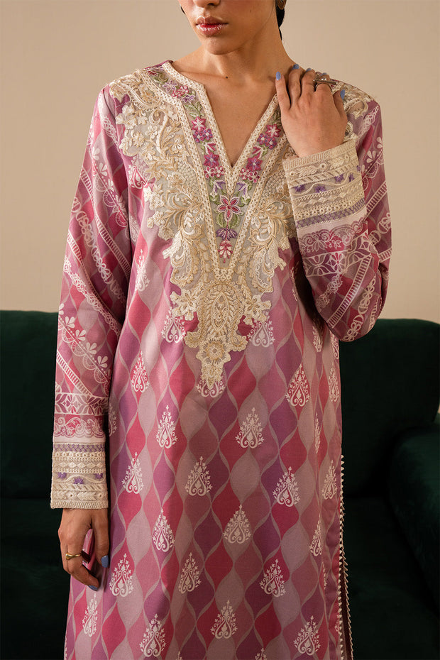 Off White Embroidered Lawn Shirt And Trouser