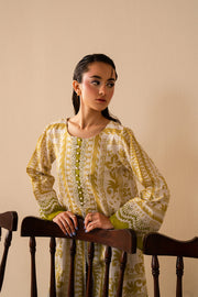 Green Printed Lawn Shirt And Trouser