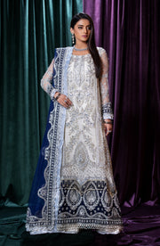 Off White Heavily Embellished Pakistani Salwar Kameez Dupatta Suit