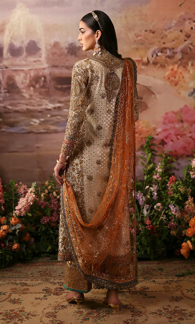 Off White Kameez Trouser Style Pakistani Wedding Dress Online