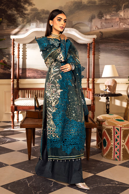 Organza Kameez Trouser Embroidered Pakistani Party Wear Online