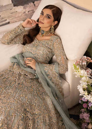 Pakistani Bridal Dress in Classic Gown Lehenga Style for Wedding