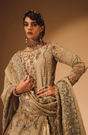 Pakistani Bridal Dress in Farshi Gharara Kameez Style Online