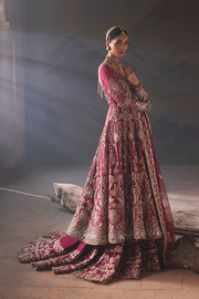 Pakistani Bridal Dress in Farshi Lehenga Gown Style