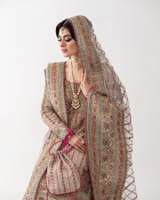 Pakistani Bridal Dress in Gharara Kameez Style