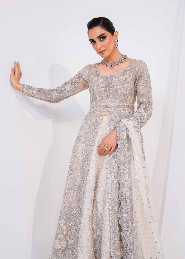 Pakistani Bridal Dress in Gown Lehenga Style