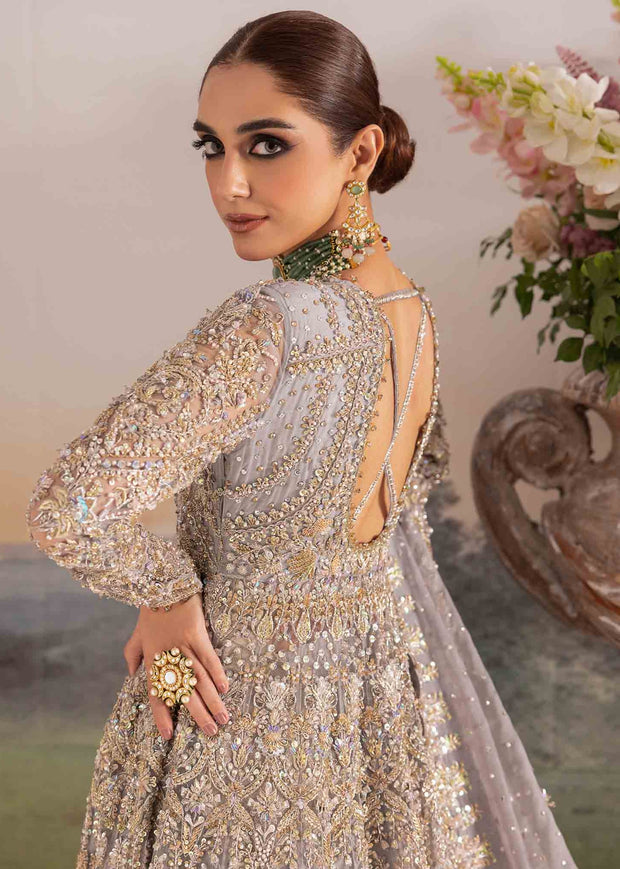 Pakistani Bridal Dress in Gown Lehenga Style