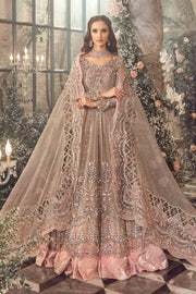 Pakistani Bridal Dress in Grey Lehenga Pishwas Style Online
