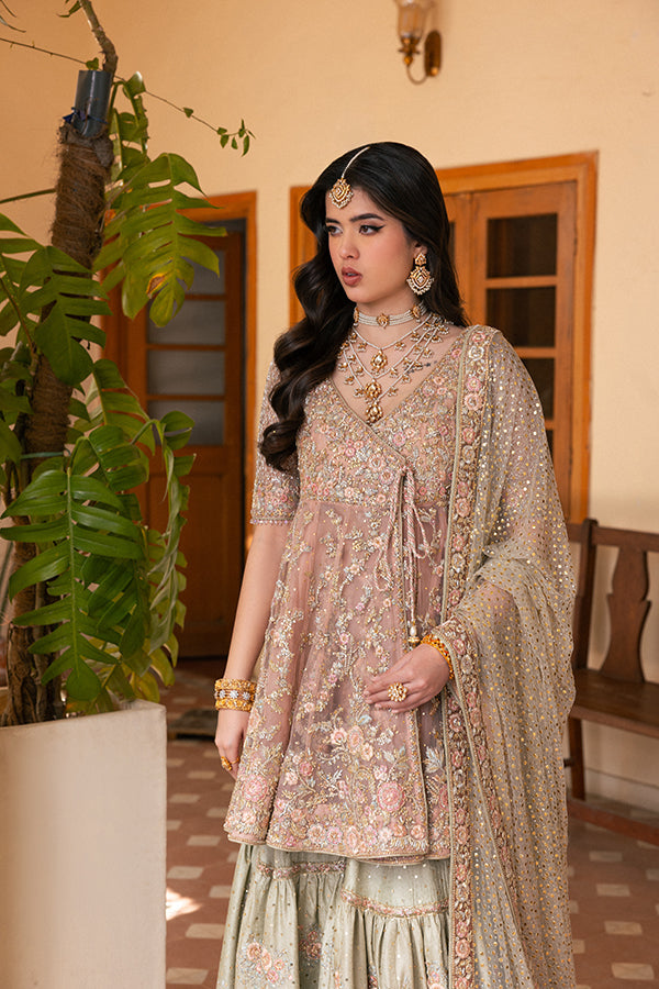 Pakistani Bridal Dress in Kameez Gharara Dupatta Style Online