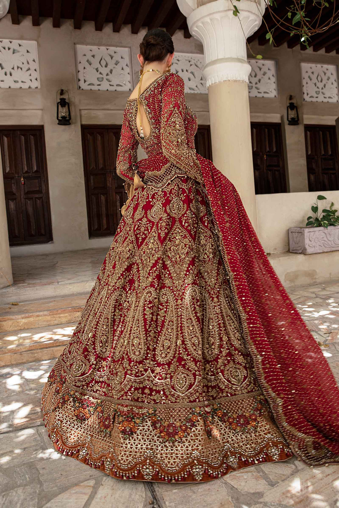 Royal Red Pakistani Bridal Lehenga Choli - Exemplary Elegance