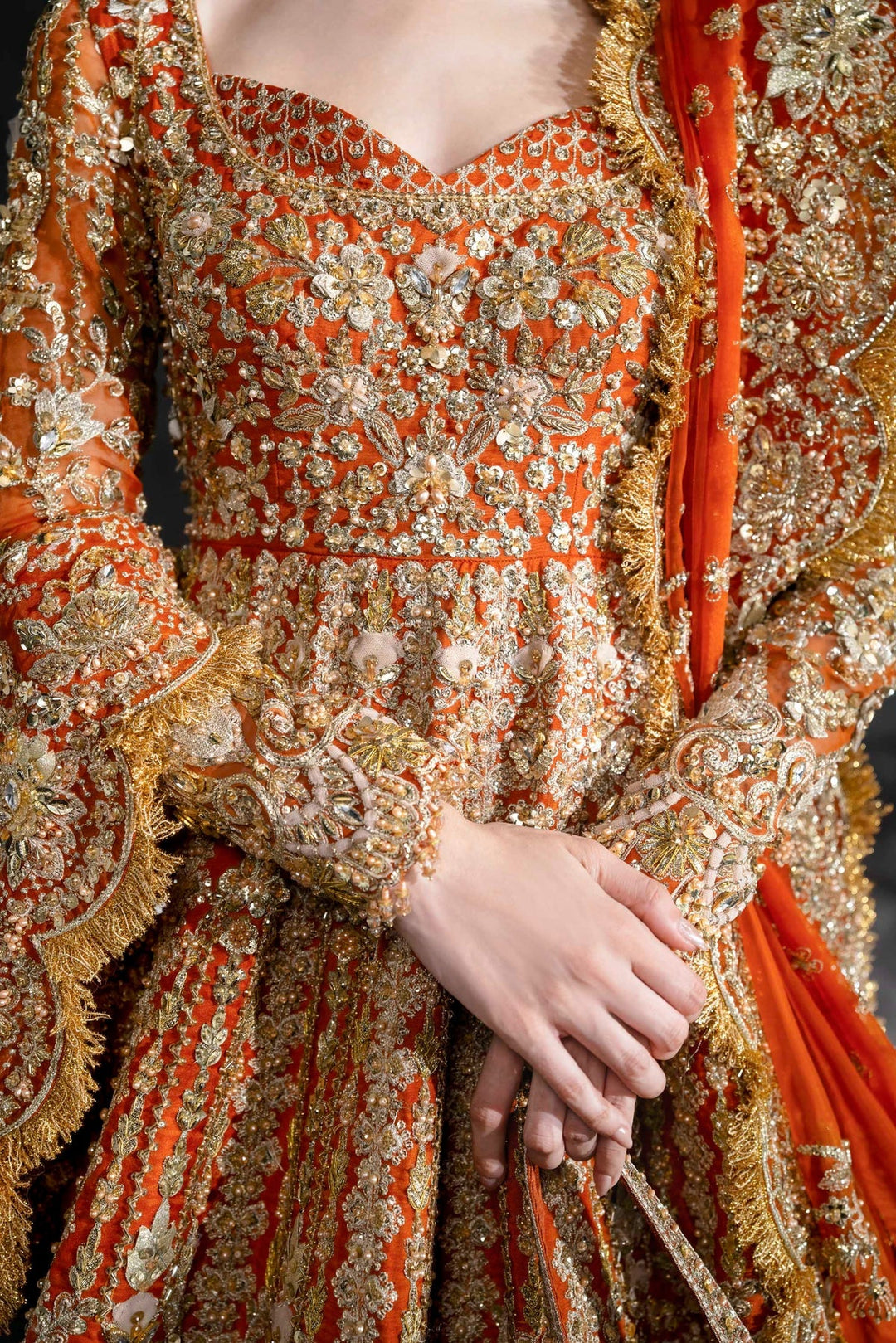 Elegant Pakistani Bridal Lehenga Pishwas - Gorgeous Style